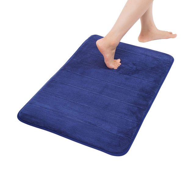 Umi. Bath Mat, Absorbent, Quick Drying, Bath Mat, Fluffy, Memory Foam Foot Cloth, Anti-Slip, Soft Touch, Washable, Kitchen, Dressing Room, Kitchen, Entrance Soft Mat, 17.3 x 23.6 inches (44 x 60 cm),