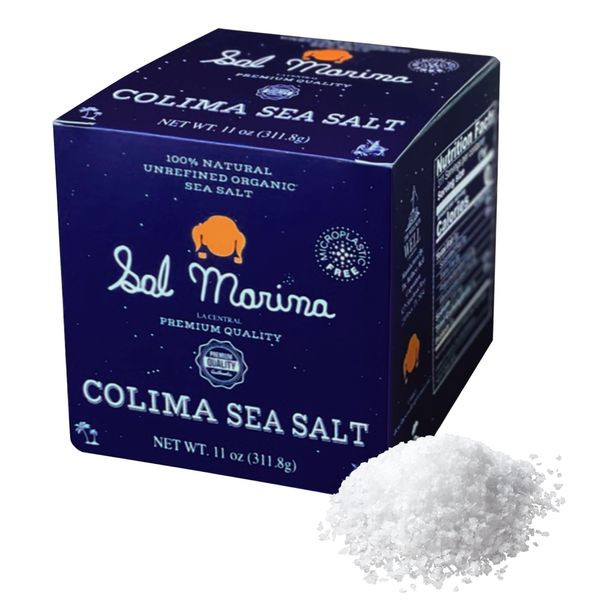 SAL MARINA | Unrefined Colima Sea Salt 11oz | Kosher Salt 100% Natural - Vegan Gluten Free Organic Table Salt Seasoning Food