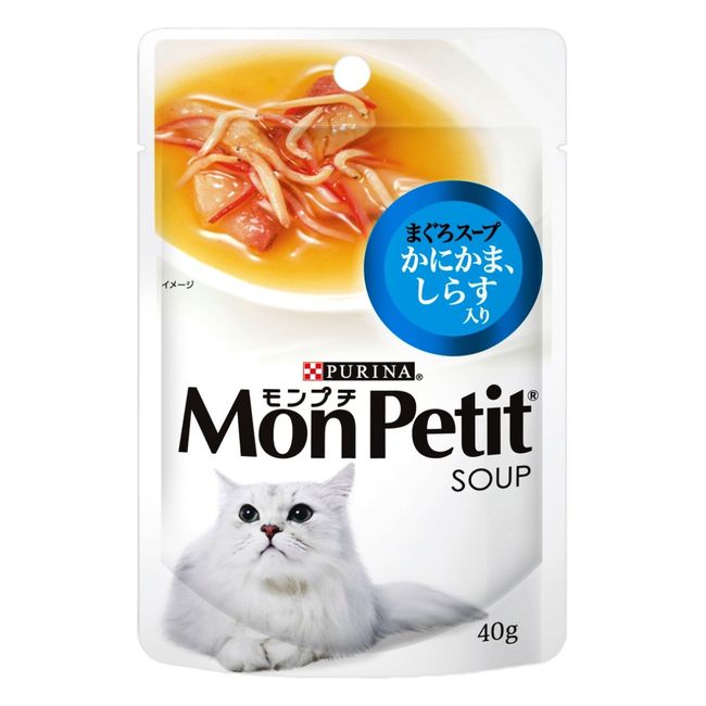 monputi Soup Pouch Adult Cat Food or Oven, sirasu maguro Soup G X 12 Bags (Bulk) [Cat Food]