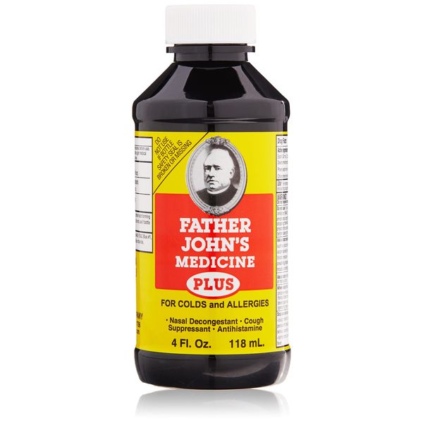 FATHER JOHN'S Medicine Plus Liquid for Colds and Allergies, 4 Fl Oz (Pack of 1)