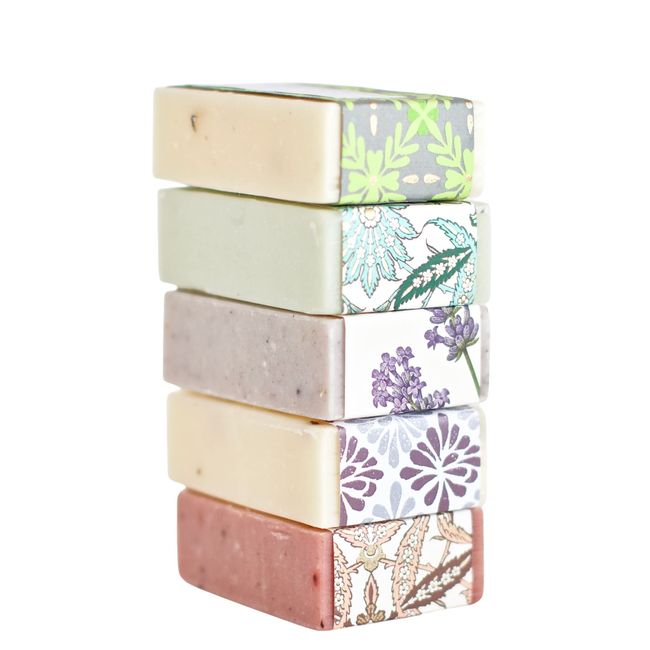 Handmade Soap Christmas Gift Set of 5 of your choice - essential oil bar soap pack for women or men