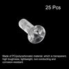 sourcing map M6 x 20mm Plastic Phillips Machine Screws, PC Flat Head Machine Bolts Transparent 25pcs