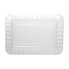 Party Essentials Deluxe Quality Hard Plastic 5 x 7-Inch Rectangular Appetizer Plates, Clear, 24 Count