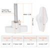 sourcing map 20pcs Wing Knobs M6 x 60mm Male Thread Plastic Tee Stud Knobs T Threaded Handles Hand Clamping Tightening Thumb Screws Thumbscrew, White