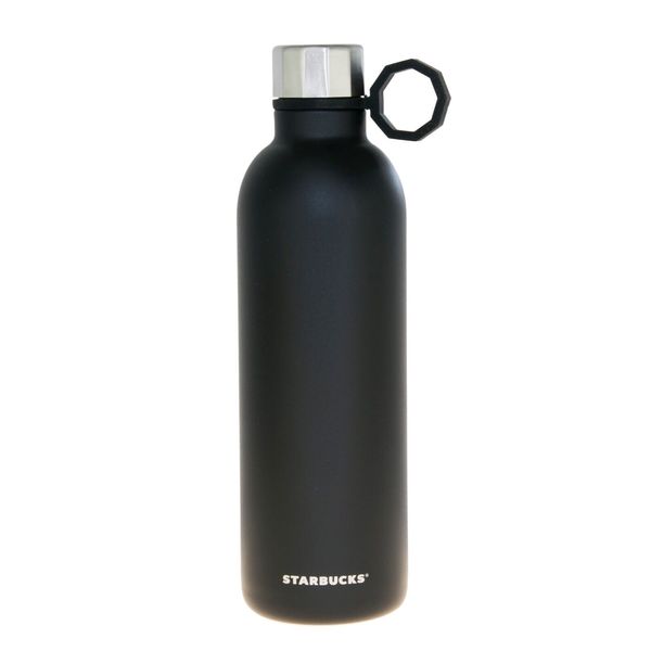 Starbucks 20 Oz Water Bottle Matte Black Rubber Hook Stainless Steel Thermos