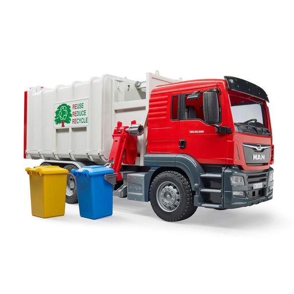 Bruder Man Tgs Side Loading Garbage Truck Vehicles-Toys