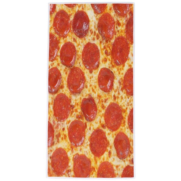 Vhcawsu Classic Pepperoni Pizza Hand Towel Food Theme Towels Soft Bathroom Hair Drying Towels Highly Absorbent Bath Towel for Spa Gym Sport 16" X 30"