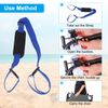 PATIKIL 2 Pack Adjustable Shoulder Carrying Straps for Folding Chair, Navy Blue Polyester