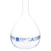 Eisco Volumetric Flask, 2000mL - Class A - Borosilicate Glass, Polyethylene Stopper, 29/32 Socket - QR Code Marking for Calibration Certificate