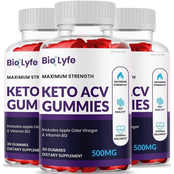 (3 Pack) BioLyfe Keto ACV Gummies Original Bio Lyfe Gummies