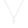 Elli Women's 45 cm Long Basic Religion Necklace with Cross Pendant in 925 Sterling Silver, Silver
