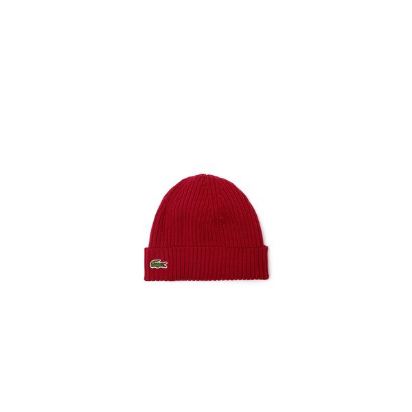 Lacoste Unisex Beanie Mtze, bordeaux, Einheitsgröße