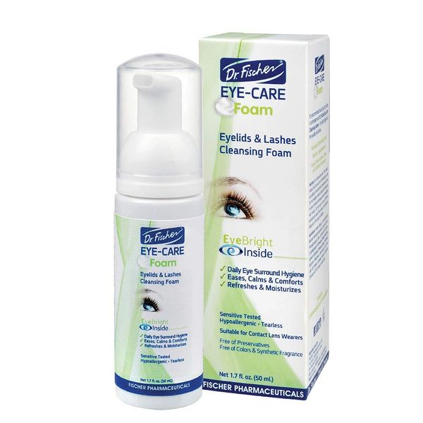 Dr. Fischer Tea Tree Oil Eyelid and Lashes Cleanser - Eye Lid Scrub and Wash - Eyelash Foam