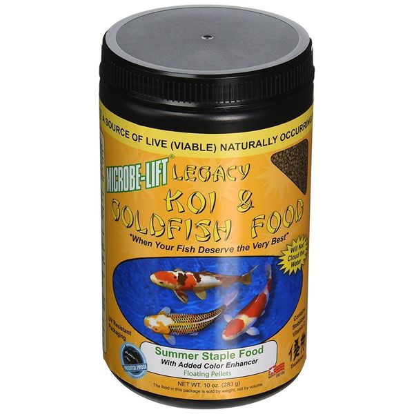 Microbe-Lift MLLSSSM Summer Staple Floating Fish Food Pellets for Ponds, Water