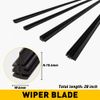 4PCS 28" AUTO CAR BUS RUBBER WINDSHIELD FRAMELESS WIPER UNIVERSAL BLADE REFILLS