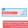 Medline Essentials Transparent Surgical Tape, 2 Inch x 10 Yards per Roll, Box of 6 Rolls