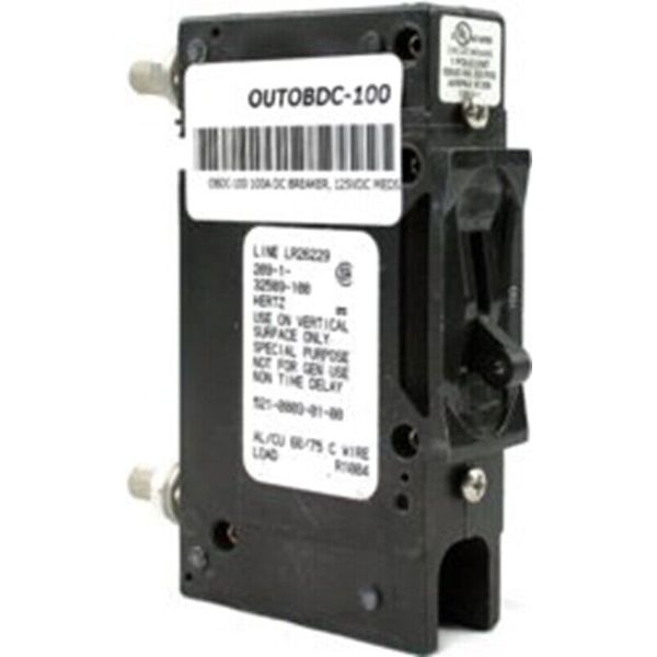 Outback Power, Breaker, 100 Amp, 125Vdc, 120Vac, Panel Mount, PNL-100-DC