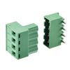 sourcing map 4-Pin 5.08mm Pitch Right Angle PCB Screw Terminal Block Connector 5 Sets