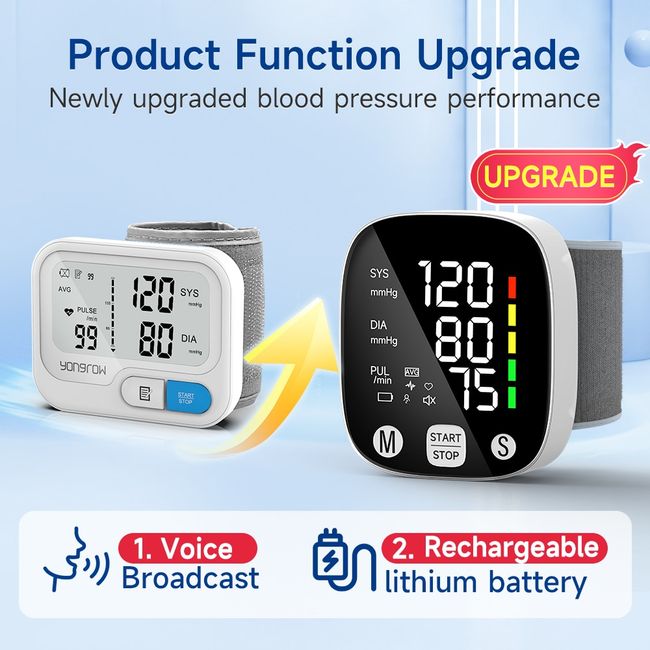 Medical Rechargeable USB Health Care Automatic Tonometer Wrist