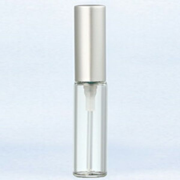 Yamada Atomizer Perfume Glass Atomizer Simple 5204 Clear Bottle/Cap Matte Silver 4ml YAMADA ATOMIZER