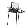 Rolling Makeup Train Case 4 Trays Professional Travel Cosmetic Organizer