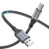 Sonero USB 2.0 Cable, 5m, Space Grey/Black, USB-A to USB-B, 480MB/s, Ideal for Printer Data Transfer