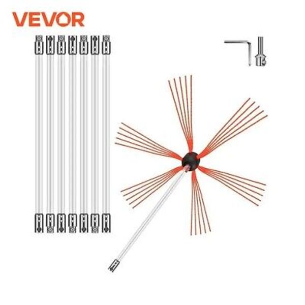 VEVOR 26FT Chimney Sweep Kit | 8M Sooteater Chimney Cleaning Kit | Professional