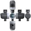 Royal Gardineer Irrigation Control: 2 Smart Programmable Irrigation Computers with WiFi Gateway & App (Watering Computer Bluetooth, App Controlled, Moisture Meter)