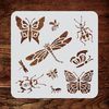 Insects & Bugs Stencil, 4.5 x 4.5 inch - Mix Media Layering Insect