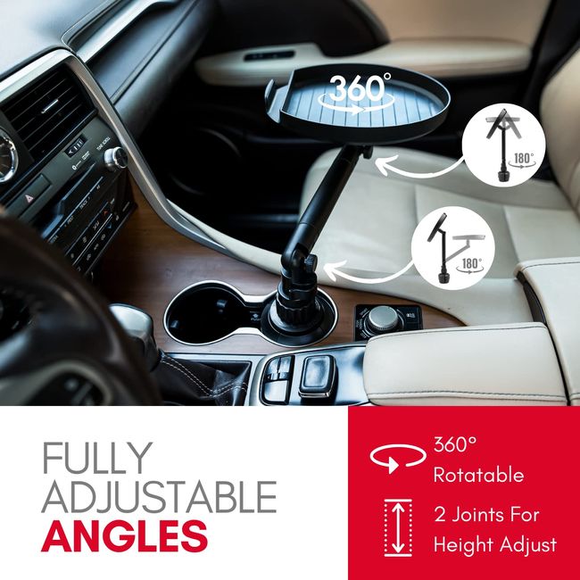 Mount-It! Height Adjustable Steering Wheel and Backseat Tray
