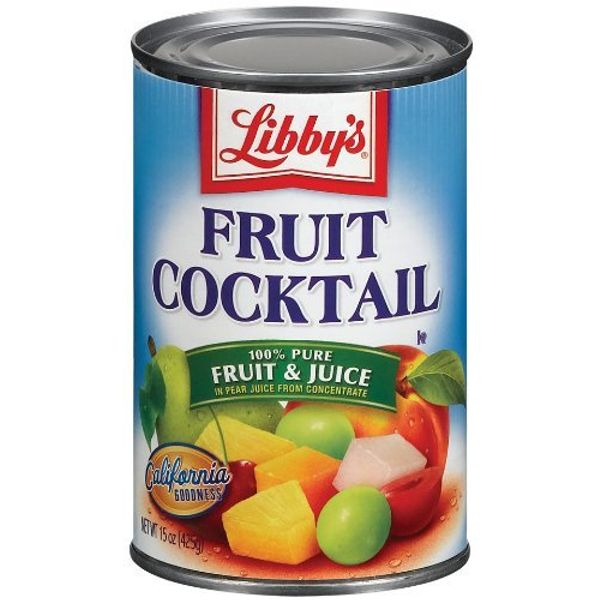 Libby's Fruit Cocktail in Pear Juices Concentrate 15oz Can (Pack of 6)