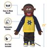 25" Jordan, Black Boy, Full Body, Ventriloquist Style Puppet
