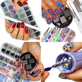  VAGA Nail Art Set of Assorted Tools and Decorations