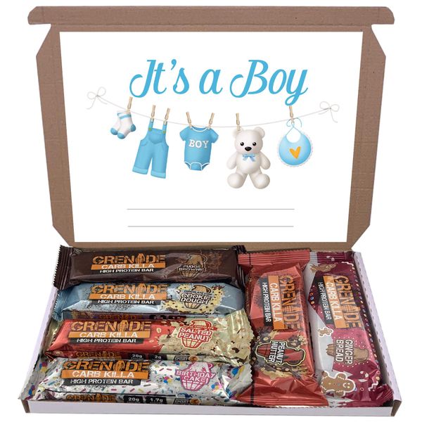 Grenade Carb Killa 6x60g High Protein Bars Bar Gift Hamper Box Mixed 6 Flavours (Its A Boy)