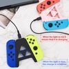DLseego Slide Joy Con Charging Grip for Switch/Switch OLED Potable Joy Con Charger Controller Comfort Handle Speed Charge While Play with 1PC Type-c Data Cable - Pink