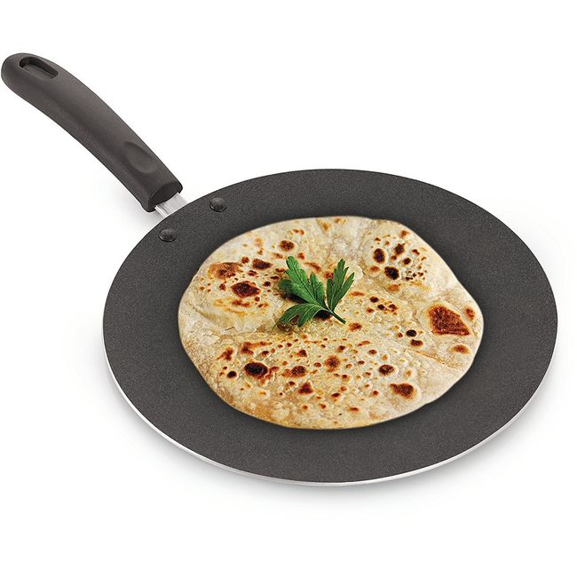 G&D Non-Stick CHAPATI TAWA ROTI TAWA/PARATHA TAWA Aluminium 2.6 MM with Free Wooden Spatula & Scrubber (285MM) Valentine Day Gifts