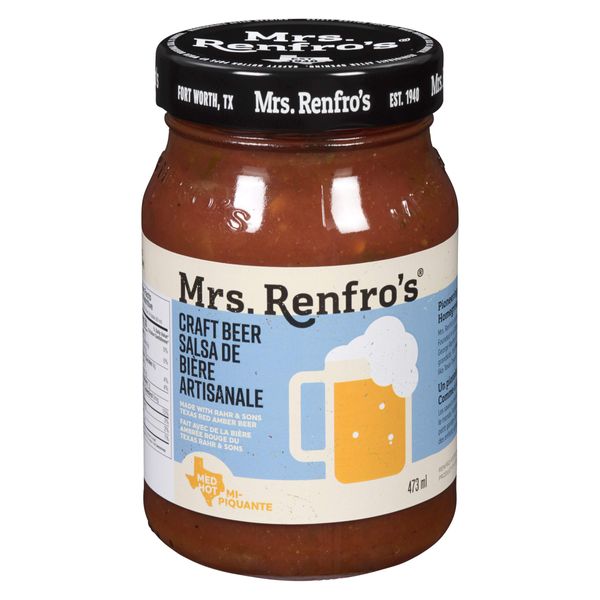 Mrs Renfro Salsa Texas Rd Craft Beer, 16 oz