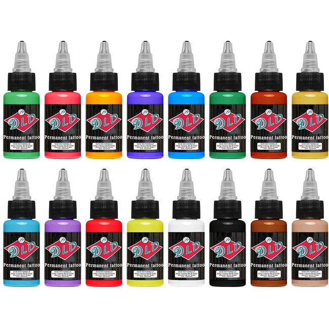  Tattoo Ink Set 30ml/Bottle 16 Colors Tattoo Supply Tattoo  Makeup Ink Pigment Professional Beauty Body Art Inks, Quick Coloring,  Bright Colors : Beauty & Personal Care