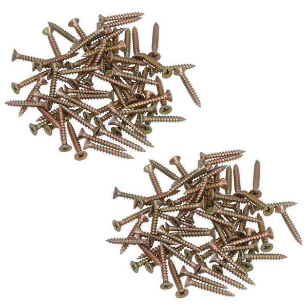 Countersunk Multi Purpose Chipboard Wood Timber Screws 30mm Long 120pc