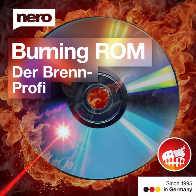 Nero Das Original | Nero Burning ROM 2024 | Brennprogramm | Brennen, Kopieren, Sichern, Rippen | CD DVD Brenner Software | Unlimitierte Lizenz | 1 PC | Windows 11 / 10 / 8 / 7