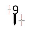 Free Standing Individual Lawn Stake House Numbers