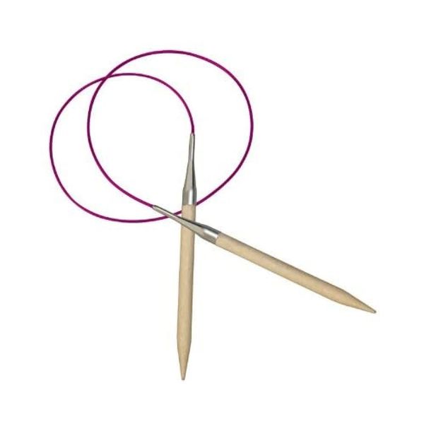 KnitPro 80 cm x 15 mm Basix Fixed Circular Needles, Birch