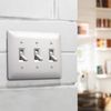 TayMac 4440W Paintable Triple Toggle Light Switch Wall Plate Cover, White, 3-Gang