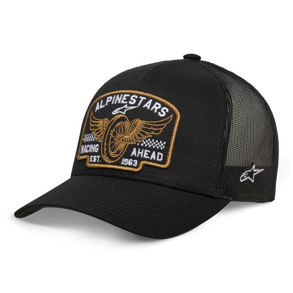 Alpinestars Herren Heritage Patch Trucker Hat Baseballkappe, Schwarz/Schwarz, One Size