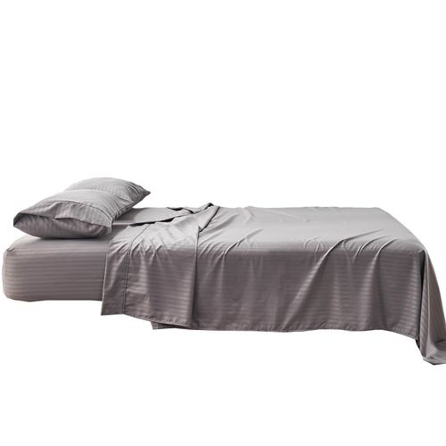 Kingnex Striped 36x72 Sofa Bed Sheets Twin Size for Sleeper Sofa Bed 36x72 Soft Double Brushed 1800 Microfiber 3 Pcs Include 1 Fitted Sheet 1 Flat Sheet 1 Pillowcase Grey