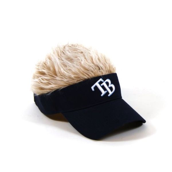 Concept One MLB Tampa Bay Rays Flair Hair Adjustable Visor, Navy