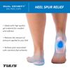 Tuli's Dual Density Polar Bears Gel Heel Cups, Cushion Insert for Heel Spurs, Sever’s Disease, and Heel Pain Relief, Regular