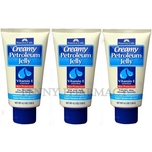 CREAMY Petroleum Jelly w/ Vit E, 4.5oz Personal Care ( 3 pack ) PHARMACY FRESH ^