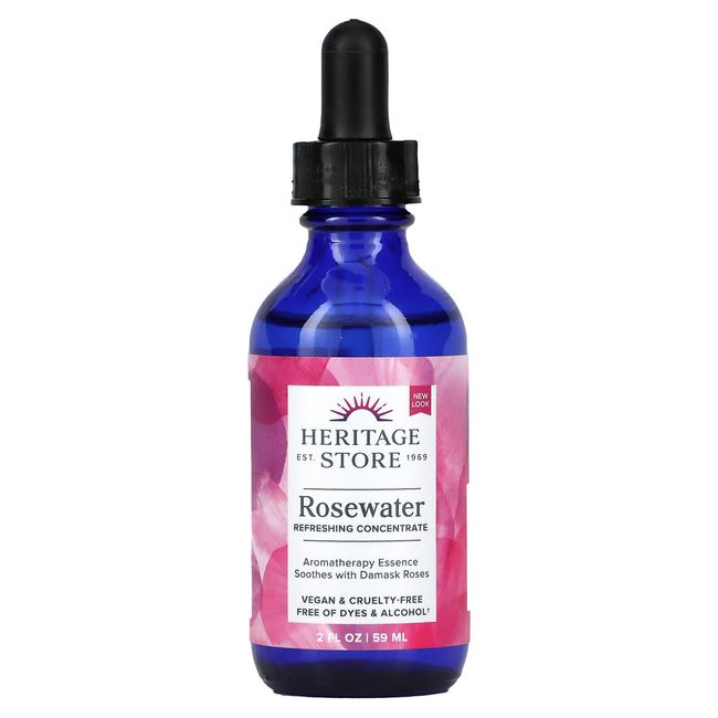 Heritage Store Rosewater Concentrate 2 fl oz 60 ml Cruelty-Free, EcoFriendly