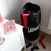 Suck UK Laundry Bag Punching Bag Shaped Hamper, Black, Portable, Foldable, Handle, 15"